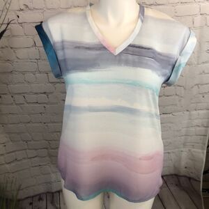 TruSelf watercolor blouse  
